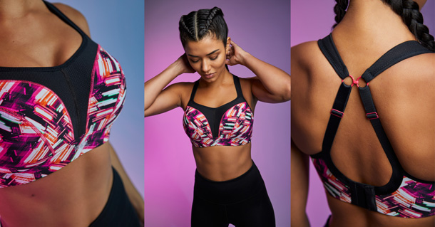 Panache AW20 new Wired sports bra in Neon Lights - featured on Lingerie Briefs