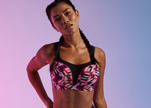 Panache AW20 new Wired sports bra in Neon Lights - featured on Lingerie Briefs