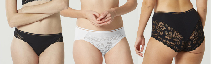Adage by Maison Lejaby Tanga Thong, Bikini Brief and High Waisted Briefs - featured on Lingerie Briefs