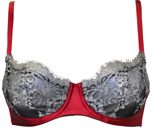 Emma Harris best-selling Cleo Balcony bra in ruby red - featured on Lingerie Briefs