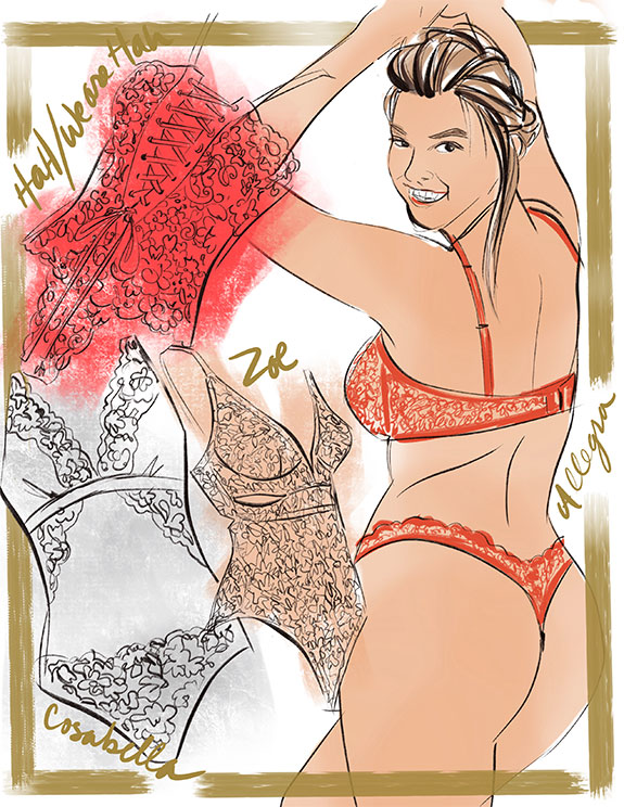 Sexy Lingerie as illustrated by Tina Wilson for Lingerie Briefs