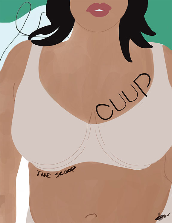 Fashion Illustration, Cuup by Tina Wilson as featured on Lingerie Briefs