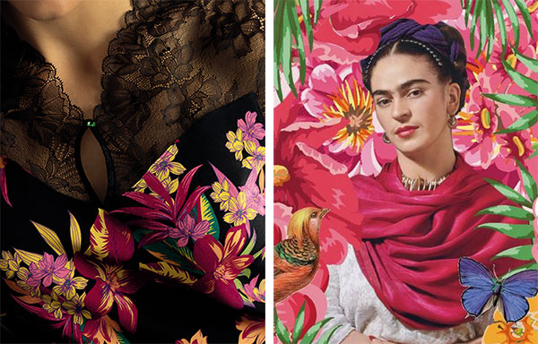 Lise Charmel Fleurs de Nuit Collection inspired by Frieda Kahlo as featured on Lingerie Briefs