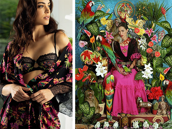 Lise Charmel Fleurs de Nuit Collection inspired by Frieda Kahlo as featured on Lingerie Briefs