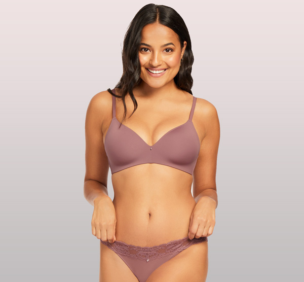 Montelle's Wire-free T-shirt bra in new Mauve Mist SS21 - featured on Lingerie Briefs