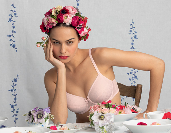 Rosa Faia's SS21 Fleur wireless seamless padded bra in blush pink - featured on Lingerie Briefs