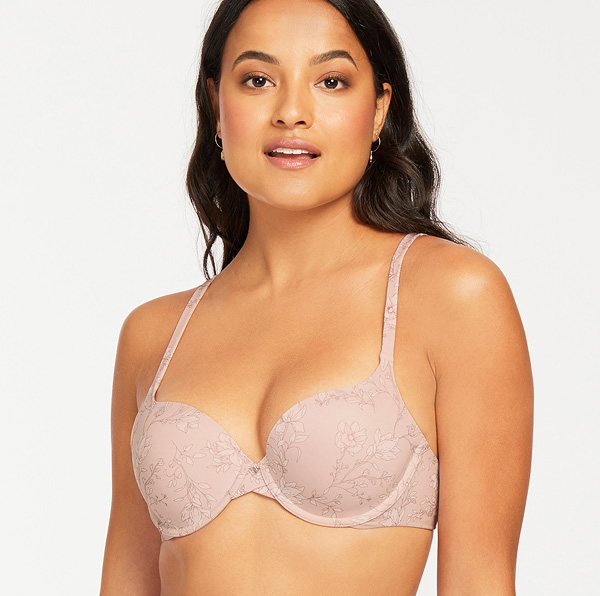 Montelle Intimates previews Gardenia print on Pure Demi Bra - featured on Lingerie Briefs