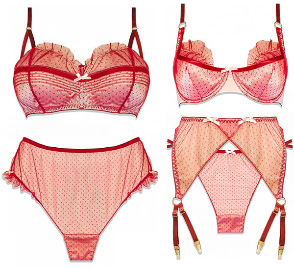 Valentina collection from Mal Amora as featured on Lingerie Briefs