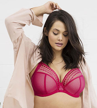 Elomi Matilda Underwire Plunge Bra - Rose