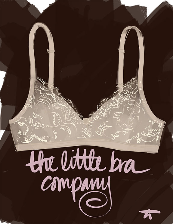 Fashion Illustration of The Little Bra Company Lingerie as featured on Lingerie Briefs