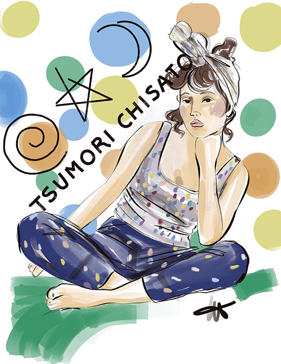 Fashion Illustration of Tsumori Chisato as featured on Lingerie Briefs