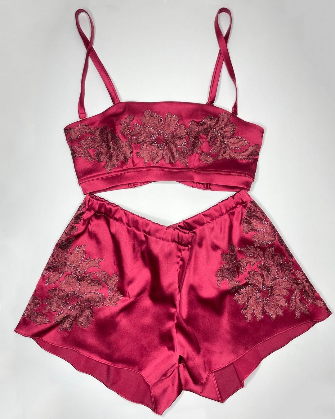 Freolic Luxury /silk and Lace bra and panty set as featured on Lingerie Briefs