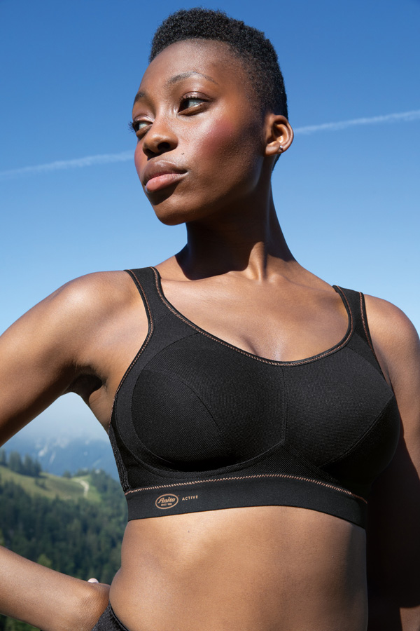 Anita Active bestselling Extreme Control Sports Bra now in black/gold - featured on Lingerie Briefs