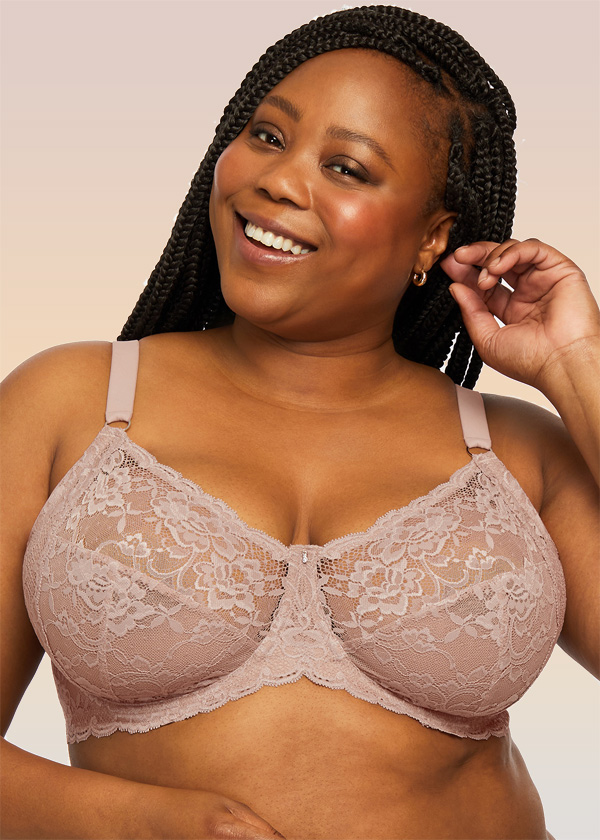 Montelle Intimates MUSE Full Cup Lace Bra in Moonshell as featured on Lingerie Briefs