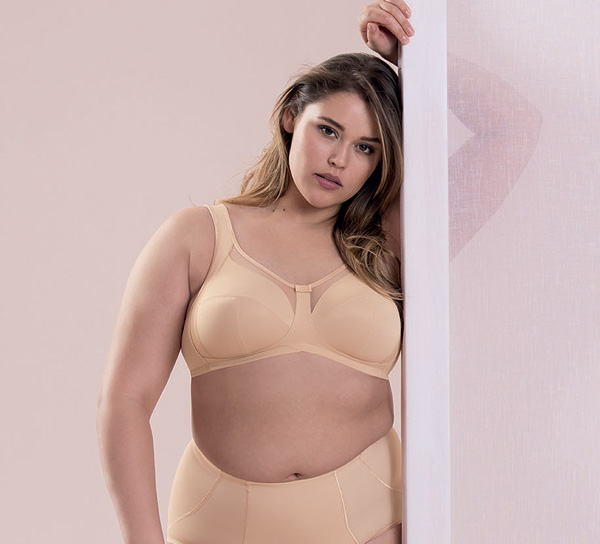Anita Clara Comfort Soft Bra in Sand up to an I-cup. Featured on Lingerie Briefs