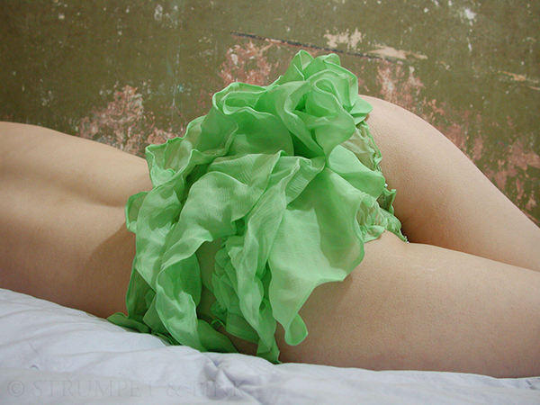 Beautiful Frilly Lime Green Sissy Satin Panties Waist All Sizes