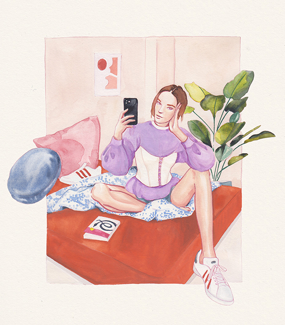 Gabriella Scarafiotti illustrations as featured on Lingerie Briefs