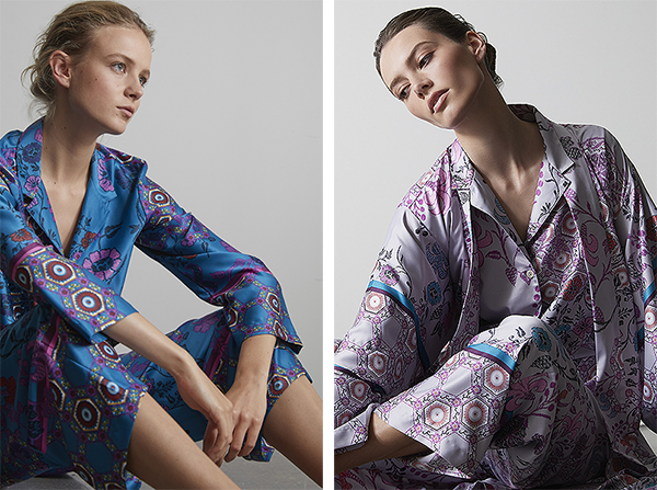 Natori Samarkand printed pajamas as featured on Lingerie Briefs