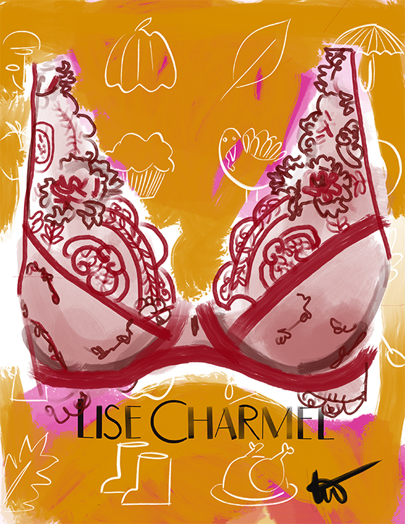 Lise Charmel Fall 21 illustrated for Lingerie Briefs