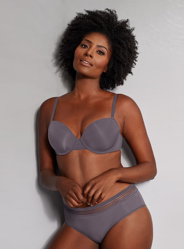 Second Skin Uplift by Le Mystere in charcoal - featured on Lingerie Briefs