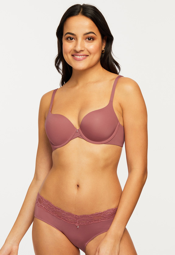 Montelle's Pure Demi Cup Bra in Mesa Rose - featured on Lingerie Briefs