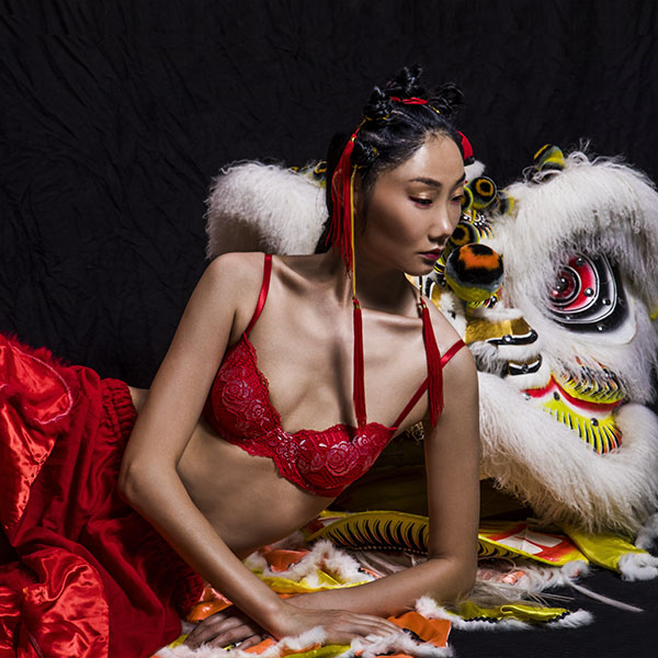 Photography of Red Lingerie for the Chinese New Year by Becky Yee as featured on Lingerie Briefs
