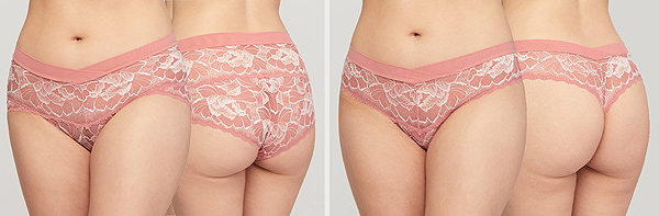 Montelle new Blushing Collection - Hi-waist panty and tanga featured on Lingerie Briefs