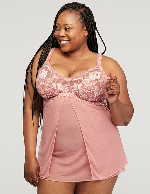 Montelle new Blushing Collection - Bust Support Babydoll Chemise featured on Lingerie Briefs