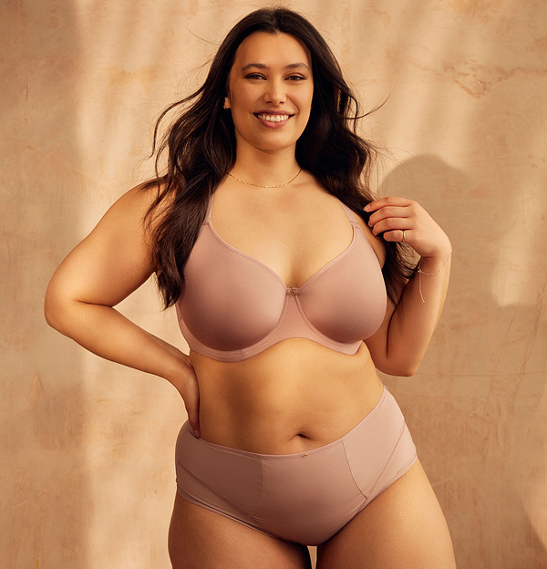 Panache Rocha Molded Spacer T-Shirt Bra in Stone Blue - Busted Bra