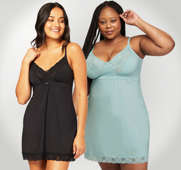 Montelle's Bust Support Chemise with Multipurpose Pockets featured on Lingerie Briefs