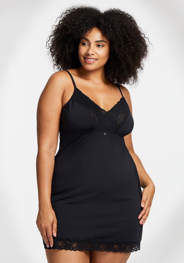 Montelle's Bust Support Chemise with Multipurpose Pockets featured on Lingerie Briefs