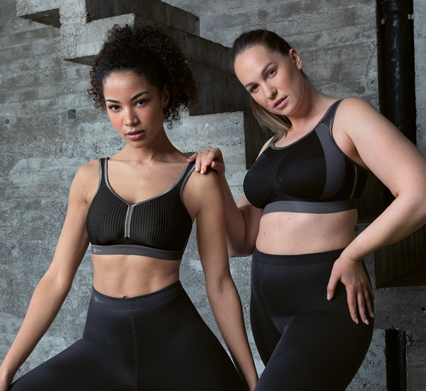 Anita Extreme Control Plus Sports Bra Black/Anthracite 5567 (non pocketed)