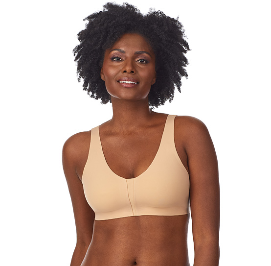 Le Mystere's Second Skin Uplift T-shirt Bra in Natural & Charcoal