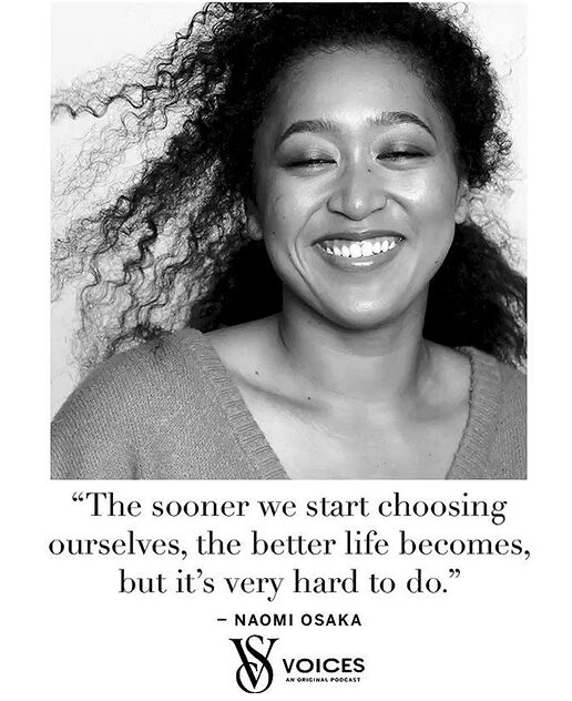 Naomi Osaka on VS Voices as featured on Lingerie Briefs