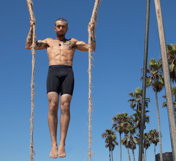 Athletic Works briefs, Model: Tyler Donis. Photo by Becky Yee featured on Lingerie Briefs