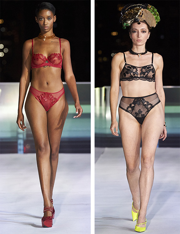 Lise Charmel runway show at NYFW as featured on Lingerie Briefs