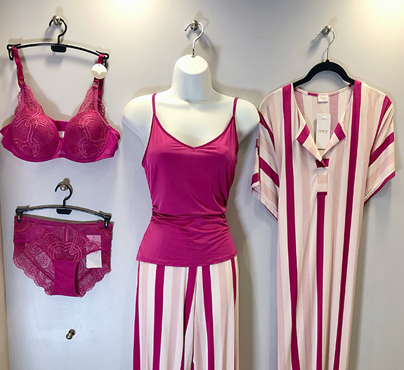Mey Lingerie Merchandising concept at Top Drawer LIngerie, Houston Texas as featured on Lingerie Briefs