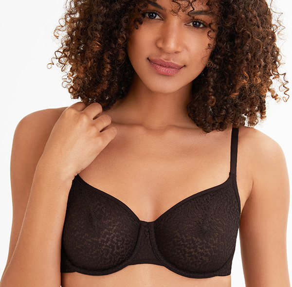 DKNY racerback modern lace unlined demi bra as featured on Lingerie Briefs