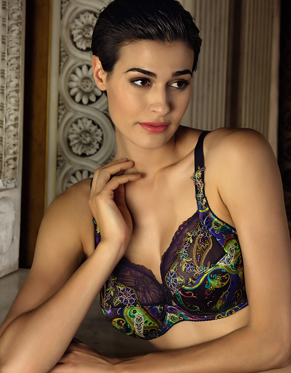Lise Charmel Dentelle Cashmer silk and lace paisley print Collection as featured on Lingerie Briefs