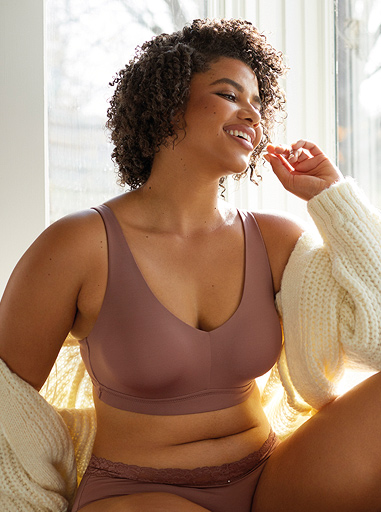 Elevated Comfort ~ Montelle's Mysa Cup-Sized Bralette - Lingerie Briefs ~  by Ellen Lewis