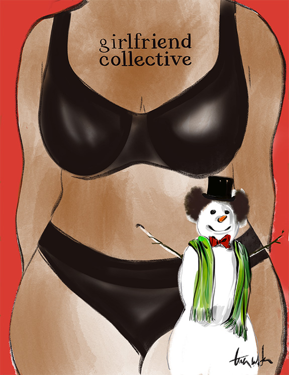 Fashion Illustrations by Tina Wilson of Girlfriend Collective as featured on Lingerie Briefs