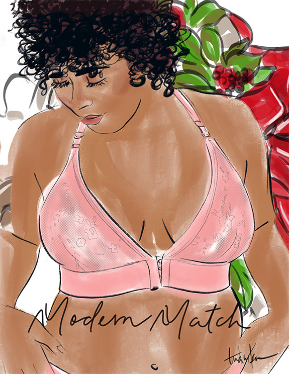 Fashion Illustrations by Tina Wilson of Modern Match as featured on Lingerie Briefs