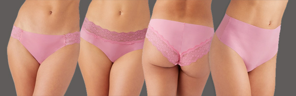 b.tempt'd b.bare Collection Panties in Pink featured on Lingerie Briefs