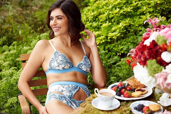 The Camellia lingerie set by Angela Friedman 