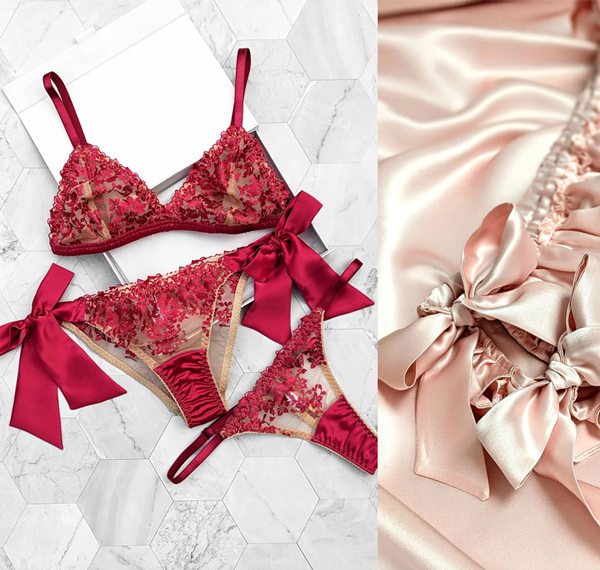collections from the atelier of Angela Friedman featured on Lingerie Briefs