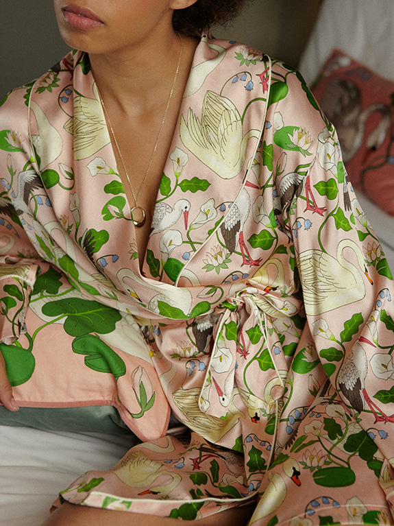 Karen Mabon Botanical Gardens Robe as featured on Lingerie Briefs