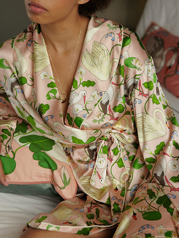 Botanical Gardens Silk Pyjama Set