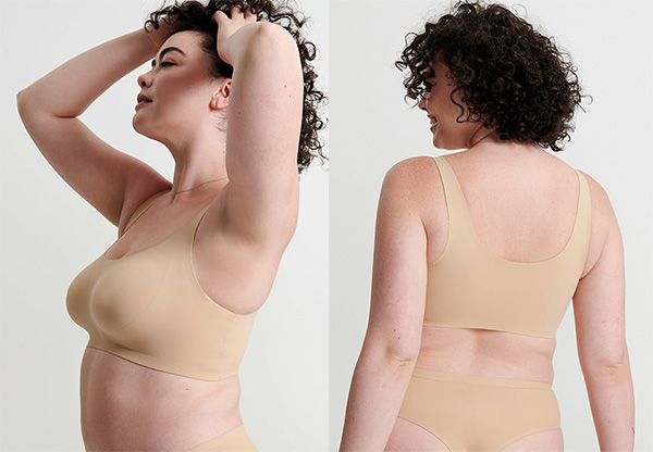 Evelyn & Bobbie Scoop Bralette in sand as featured on Lingerie Briefs