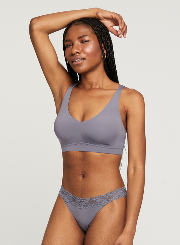 Montelle Mysa Cup Sized Bralette in chrystal grey featured on Lingerie Briefs