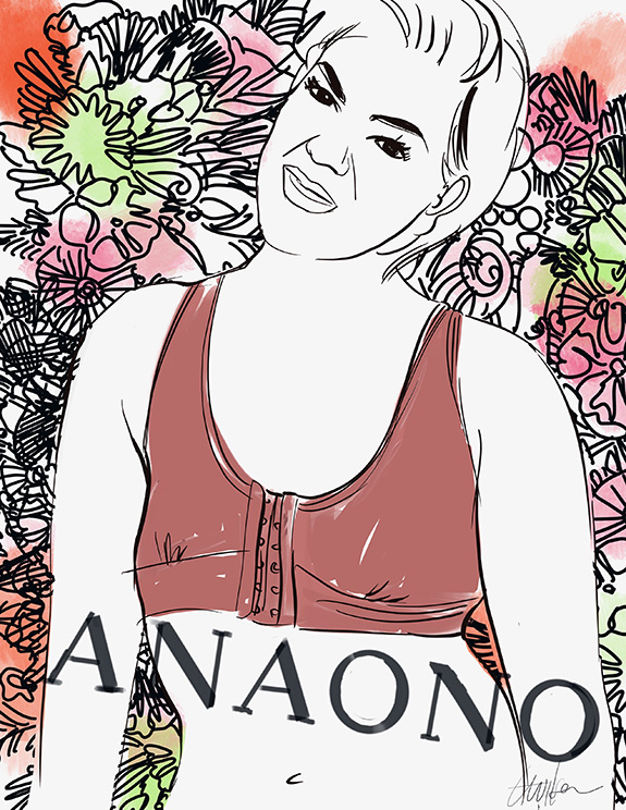 Ana Ono illustrated by Tina Wilson for Lingerie Briefs